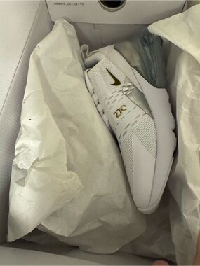 Nike White & Gold Athletic Sneaker